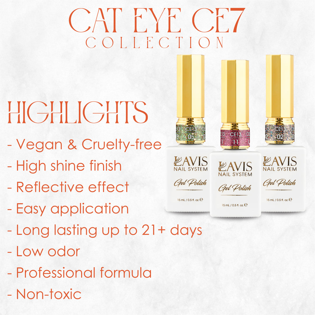 LAVIS Cat Eye CE7 - 08 - Gel Polish 0.5 oz -  VILLIAIN ERA Collection