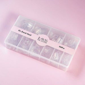  LAVIS - XL DUCK NAIL - Clear - 500 Pcs by LAVIS NAILS TOOL sold by DTK Nail Supply