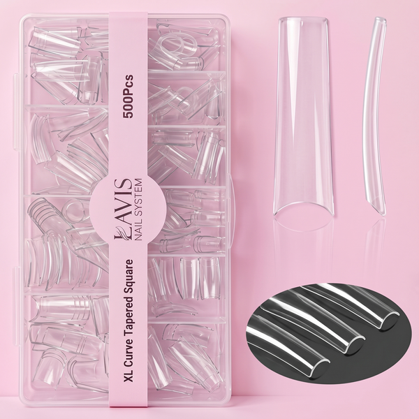 Lavis - XL Curve Tapered Square - Clear - 500 Pcs