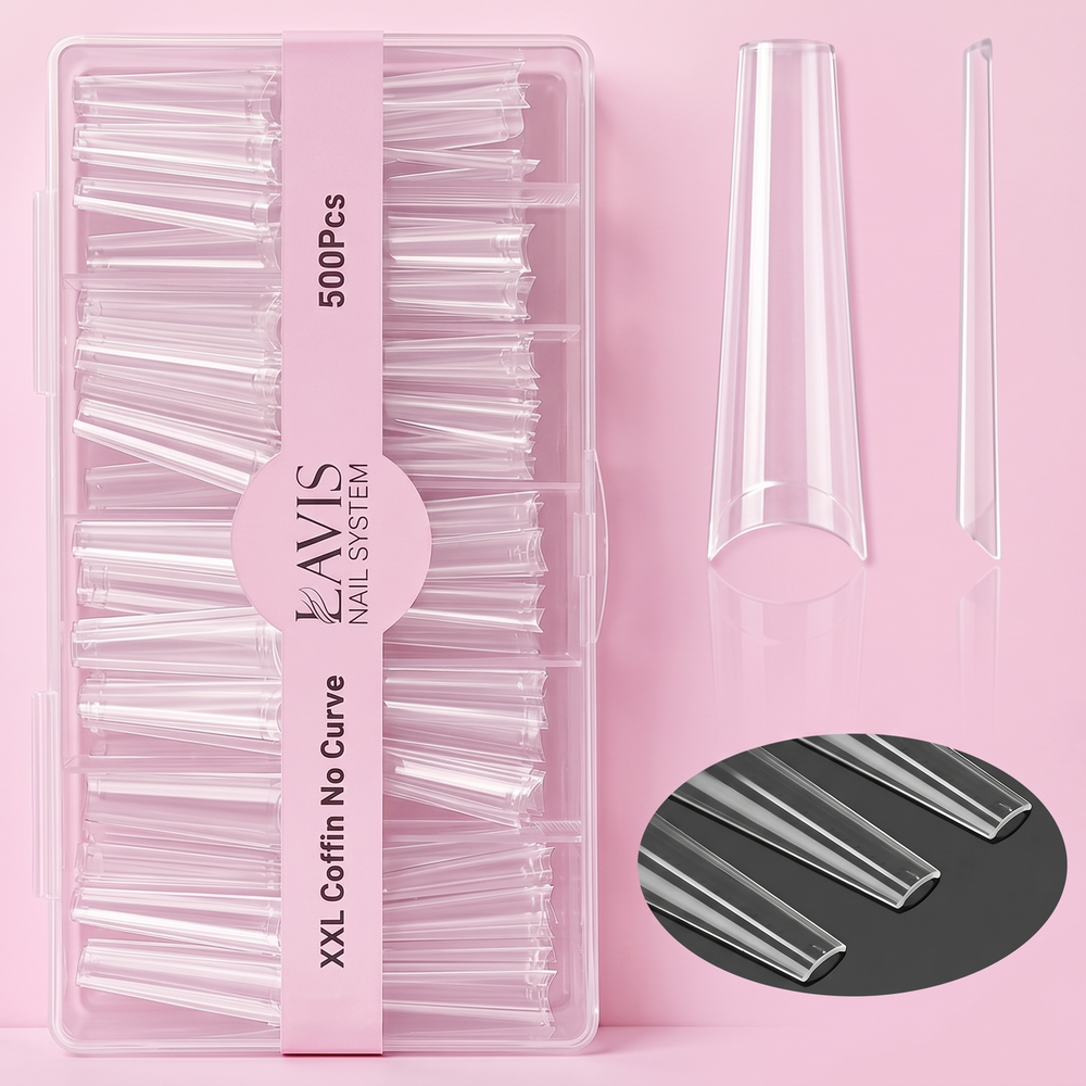 Lavis - XXL Coffin No Curve - Clear - 500 Pcs