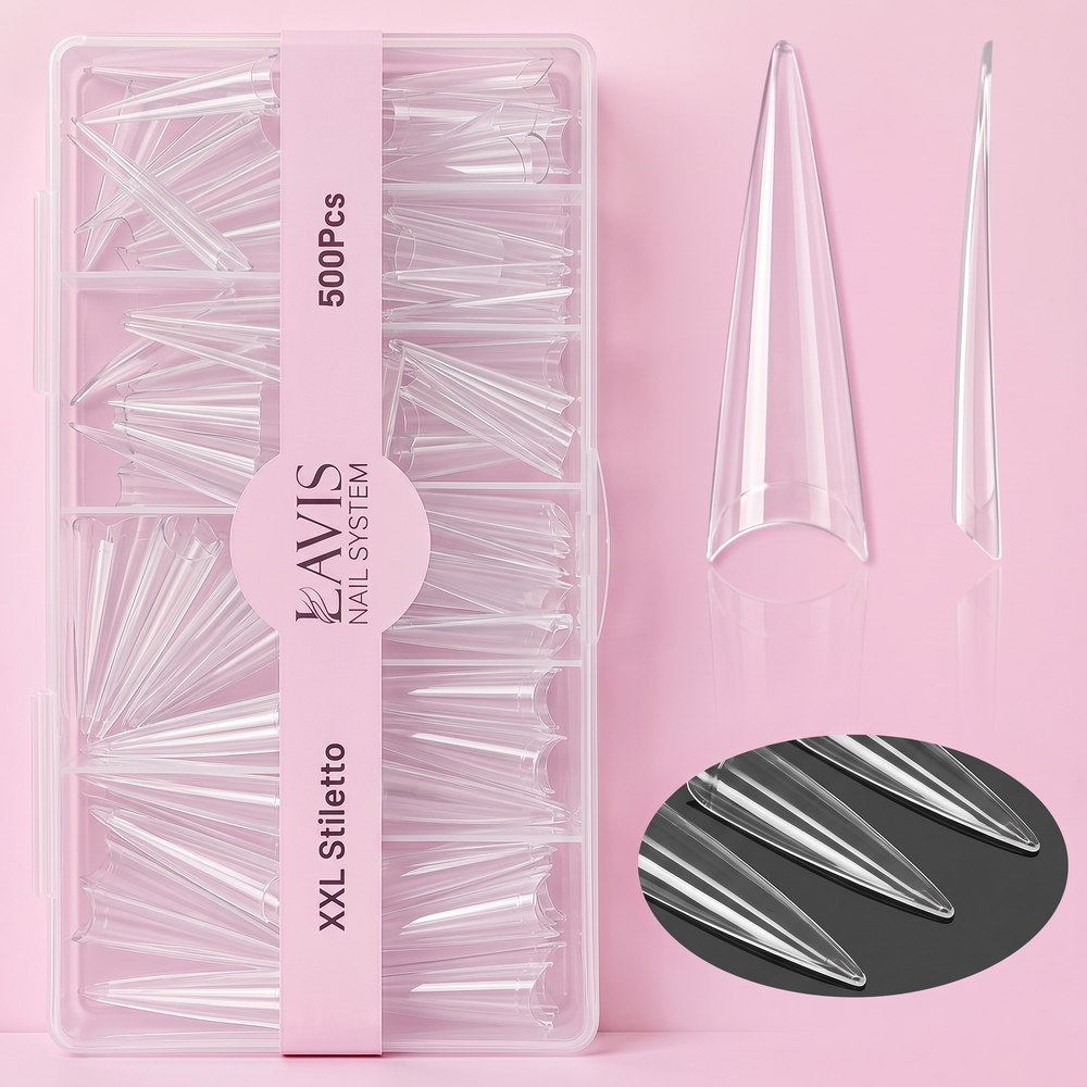 Lavis - XXL Stiletto - Clear - 505 Pcs