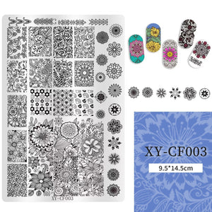 Nail Printing Steel Plate XY-CF003 - Flower Power