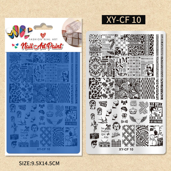 Nail Printing Steel Plate XY-CF10 - Vogue Newspaper