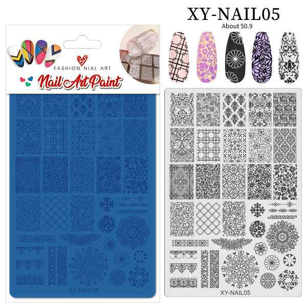 Nail Printing Steel Plate XY05 - Kaleidoscope