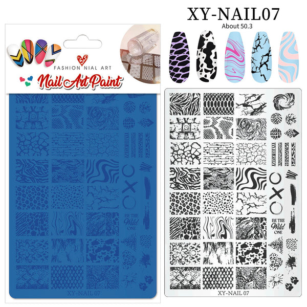 Nail Printing Steel Plate XY07 - Animal Print