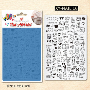 Nail Printing Steel Plate XY16 - Cute Bear