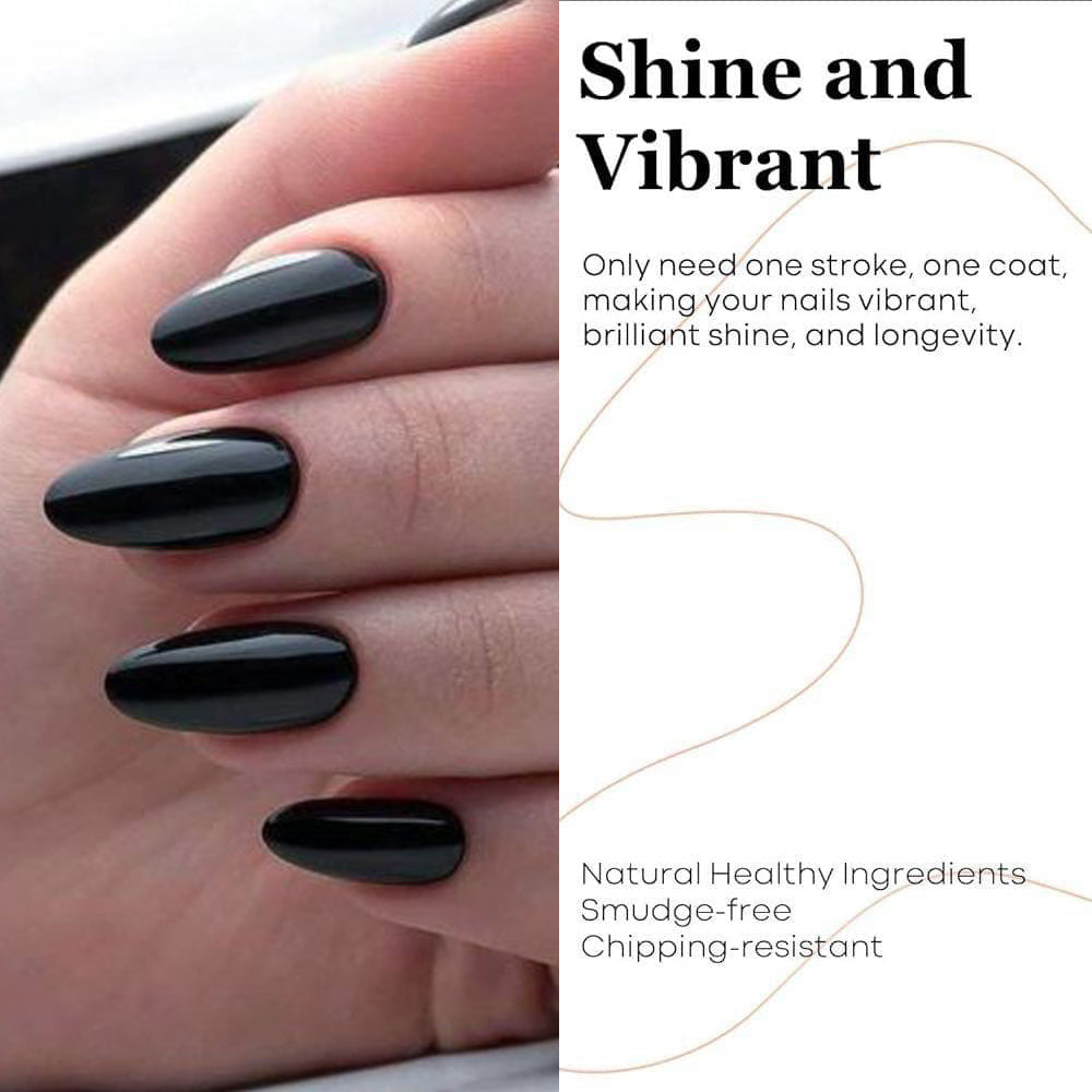 LAVIS Gel Polish Super Black - 0.5 oz