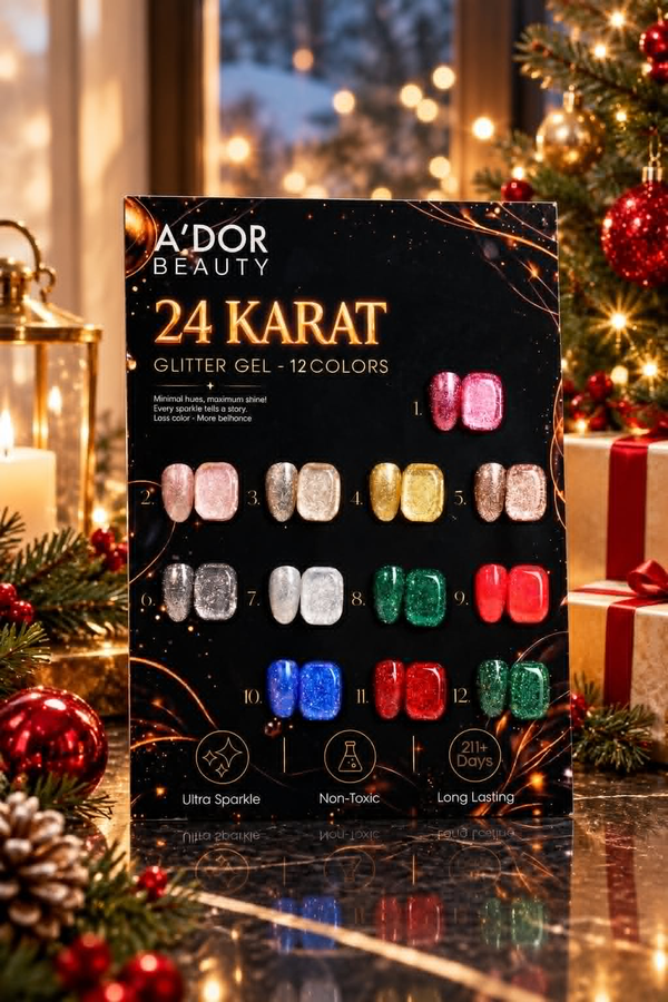 A'DOR Color Me Gel-Ons Set 72 Colors Gel Polish + FREE 24 Karat Glitter Gel Set 12 Colors & Color Chart + FREE ACE1 Cat Eye Set 12 Colors & Color Chart + FREE 72-Color Sample Board Set