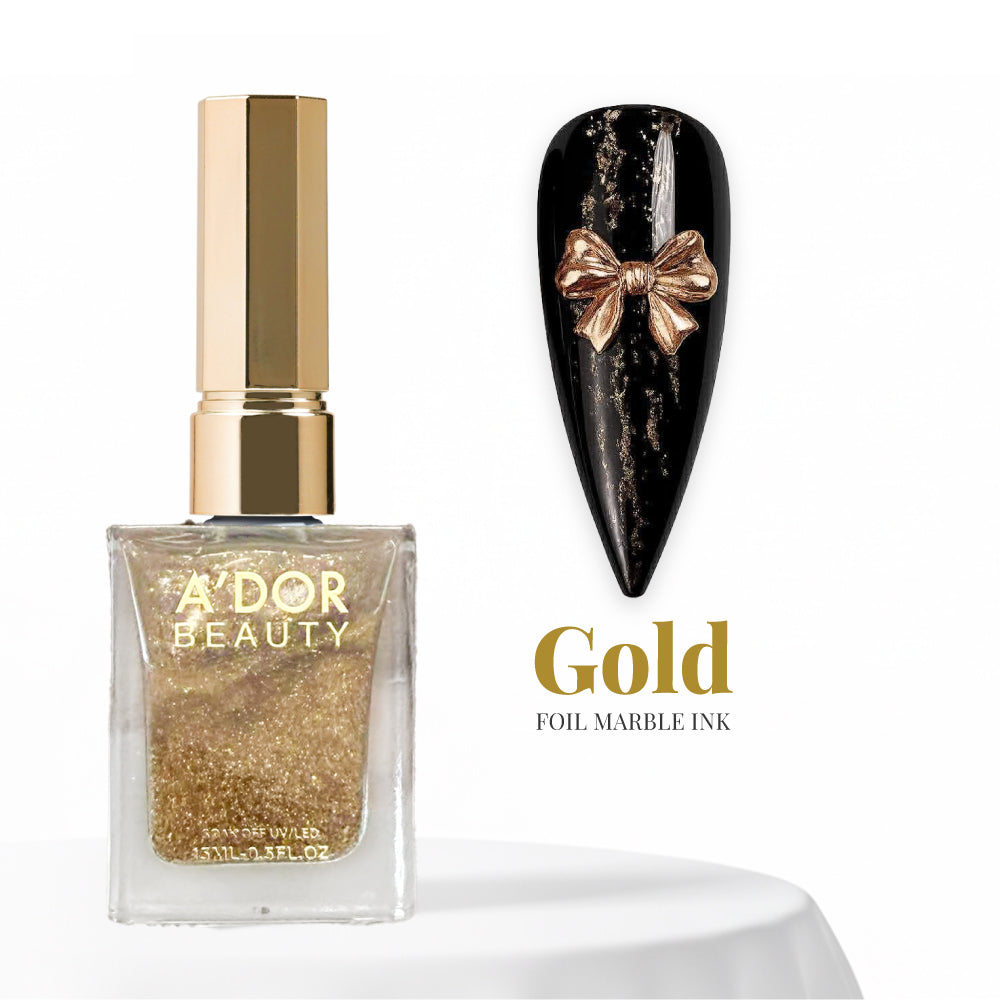 A'DOR Foil Marble Ink 15ml - Gold