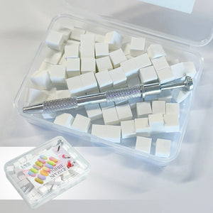 Set of 100 Sponges & Grabber for Ombre Effect