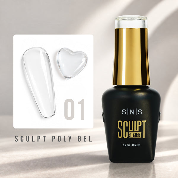 SNS Pro Sculpt Poly Gel - Set 24 Colors - HEMA & TPO Free - 0.5 oz