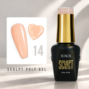 SNS Pro Sculpt Poly Gel - Set 24 Colors - HEMA & TPO Free - 0.5 oz