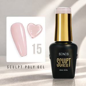 SNS Pro Sculpt Poly Gel - Set 24 Colors - HEMA & TPO Free - 0.5 oz