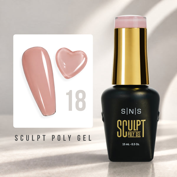 SNS Pro Sculpt Poly Gel - Set 24 Colors - HEMA & TPO Free - 0.5 oz