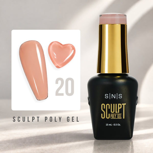 SNS Pro Sculpt Poly Gel - Set 24 Colors - HEMA & TPO Free - 0.5 oz