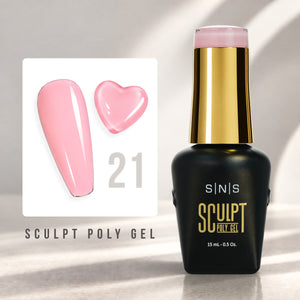 SNS Pro Sculpt Poly Gel - Set 24 Colors - HEMA & TPO Free - 0.5 oz