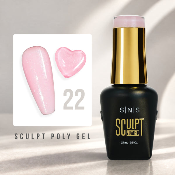 SNS Pro Sculpt Poly Gel - Set 24 Colors - HEMA & TPO Free - 0.5 oz