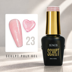 SNS Pro Sculpt Poly Gel - Set 24 Colors - HEMA & TPO Free - 0.5 oz