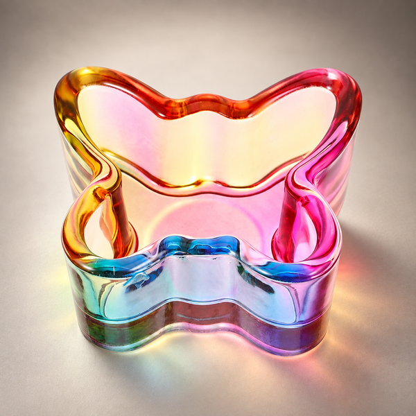 Glass Cup for Nail Liquid - Butterfly Dappen Dish