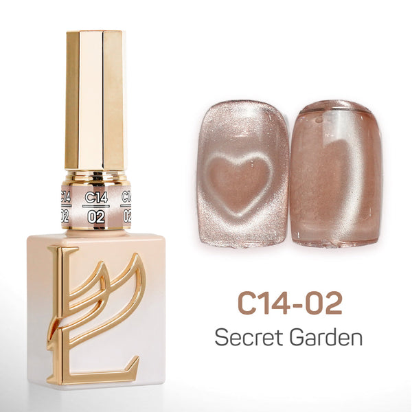 LAVIS Cat Eyes C14 - Set 24 Colors - Gel Polish 0.5 oz - Secret Garden Collection