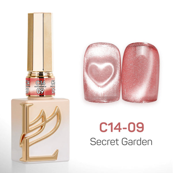 LAVIS Cat Eyes C14 - Set 24 Colors - Gel Polish 0.5 oz - Secret Garden Collection