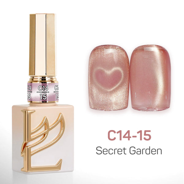 LAVIS Cat Eyes C14 - Set 24 Colors - Gel Polish 0.5 oz - Secret Garden Collection