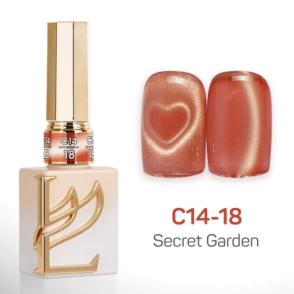 LAVIS Cat Eyes C14 - Set 24 Colors - Gel Polish 0.5 oz - Secret Garden Collection