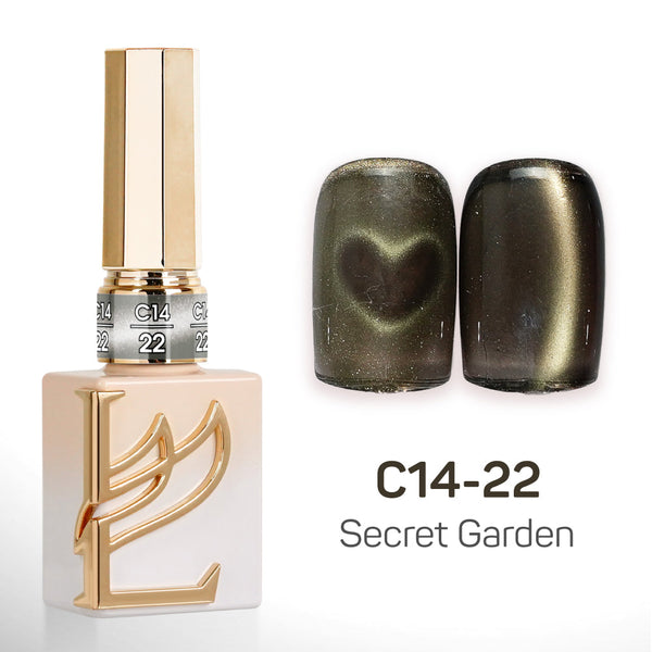 LAVIS Cat Eyes C14 - Set 24 Colors - Gel Polish 0.5 oz - Secret Garden Collection