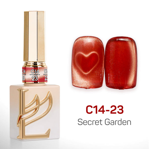 LAVIS Cat Eyes C14 - Set 24 Colors - Gel Polish 0.5 oz - Secret Garden Collection
