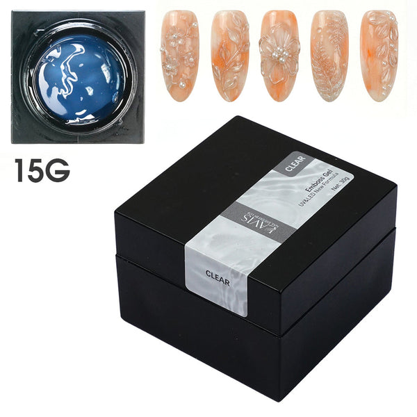 Emboss Gel Polish Nail Art - 15g Clear