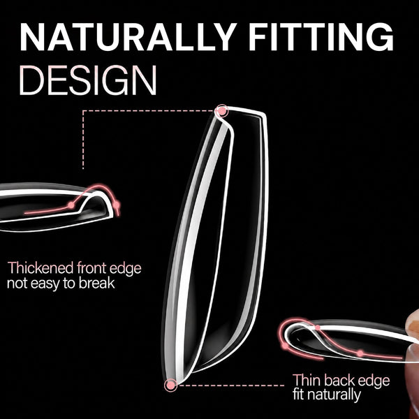 LAVIS Coffin Short - 15 Sizes Clear - Soft Gel Tips