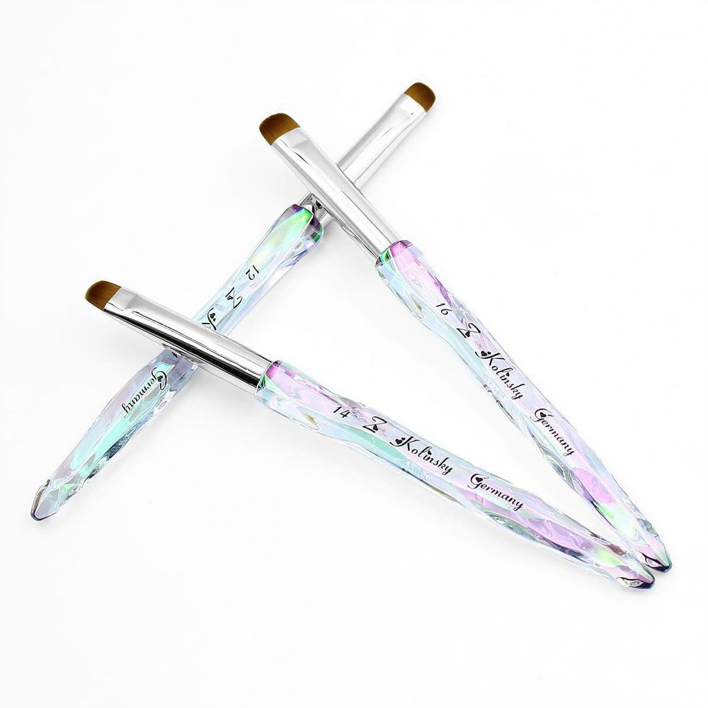 Kolinsky French Brush Crystal Handle #14