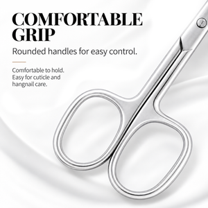 Cuticle Scissors - Extra-Fine Curved Blade with Pouch