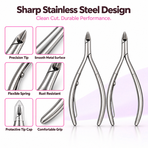 Nail Cuticle Nipper R6J14 - Round 6mm - Jaw 14