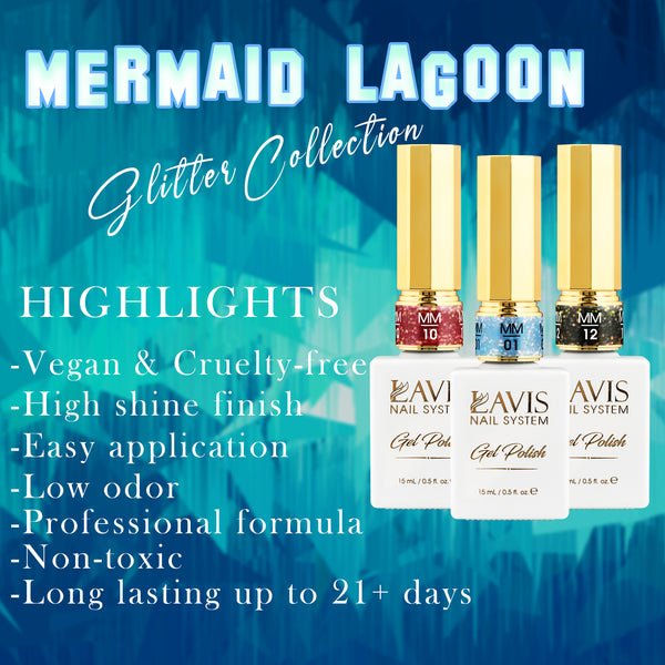 LAVIS Glitter - MM01 - Mermaid Lagoon Glitter Collection