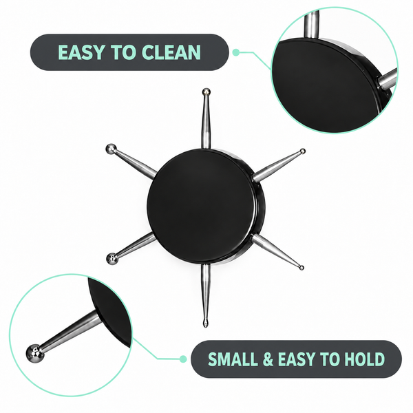 Nail Dotting Tool 6 in 1 - Acrylic Disc with Stainless Steel Dotting Heads