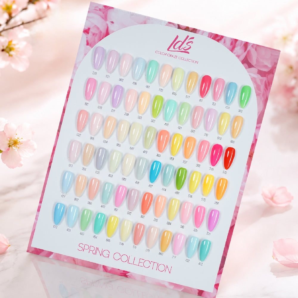 LDS Color Craze Gel Nail Polish - Set 72 Color Spring Collection - 0.5oz
