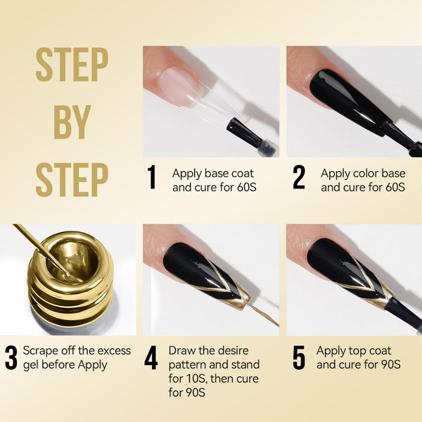LDS Liner Art Gold Chrome