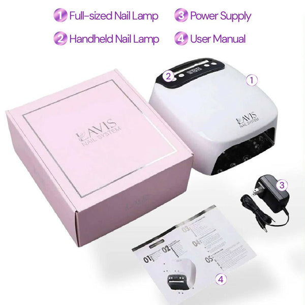 LAVIS 2-in-1 UV Nail Lamp - Universal Gel + Builder + Cat Eye Cure