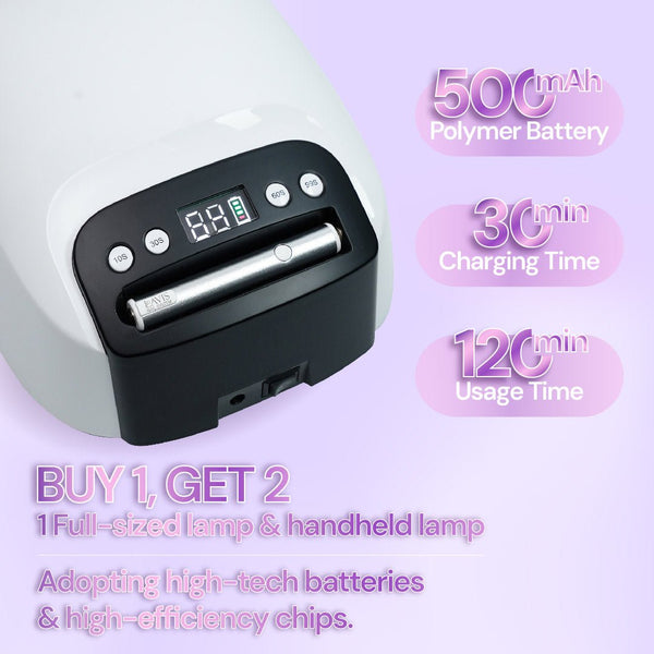 LAVIS 2-in-1 UV Nail Lamp - Universal Gel + Builder + Cat Eye Cure