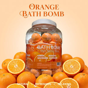 LAVIS Bath Bomb Jar - Choose Your Scent: Honey Pearl, Orange, Lavender, Mango, Rose, Jasmine, Mint & More