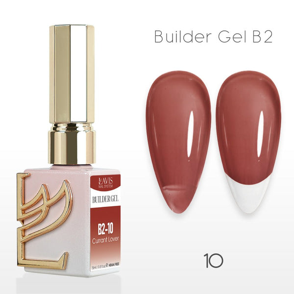 LAVIS Builder Gel In The Bottle (Ver 3) - B2 - 10 Currant Lover - Gel Polish 0.5oz - DTK Nail Supply