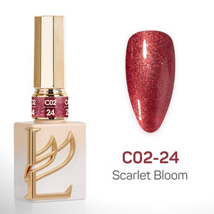 LAVIS C02 (Ver2) - Set 24 Colors - Gel Polish 0.5 oz - Scarlet Bloom Collection - DTK Nail Supply