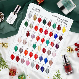 Lavis 3 in 1 Set 48 Colors Winter & Holiday Collection - Acrylic & Dip Powder (1.5oz), Gel & Lacquer Matching + FREE 6 LAVIS 3 in 1 New Colors (277-282) or FREE LAVIS Cat Eye Set 12 Colors (CE1 or CE8)