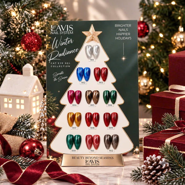 LAVIS Cat Eye - Set 12 Colors - Gel Polish 0.5 oz - Winter Radiance Collection