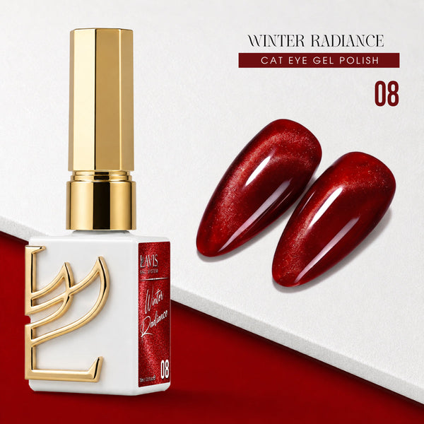LAVIS Cat Eye - Set 12 Colors - Gel Polish 0.5 oz - Winter Radiance Collection