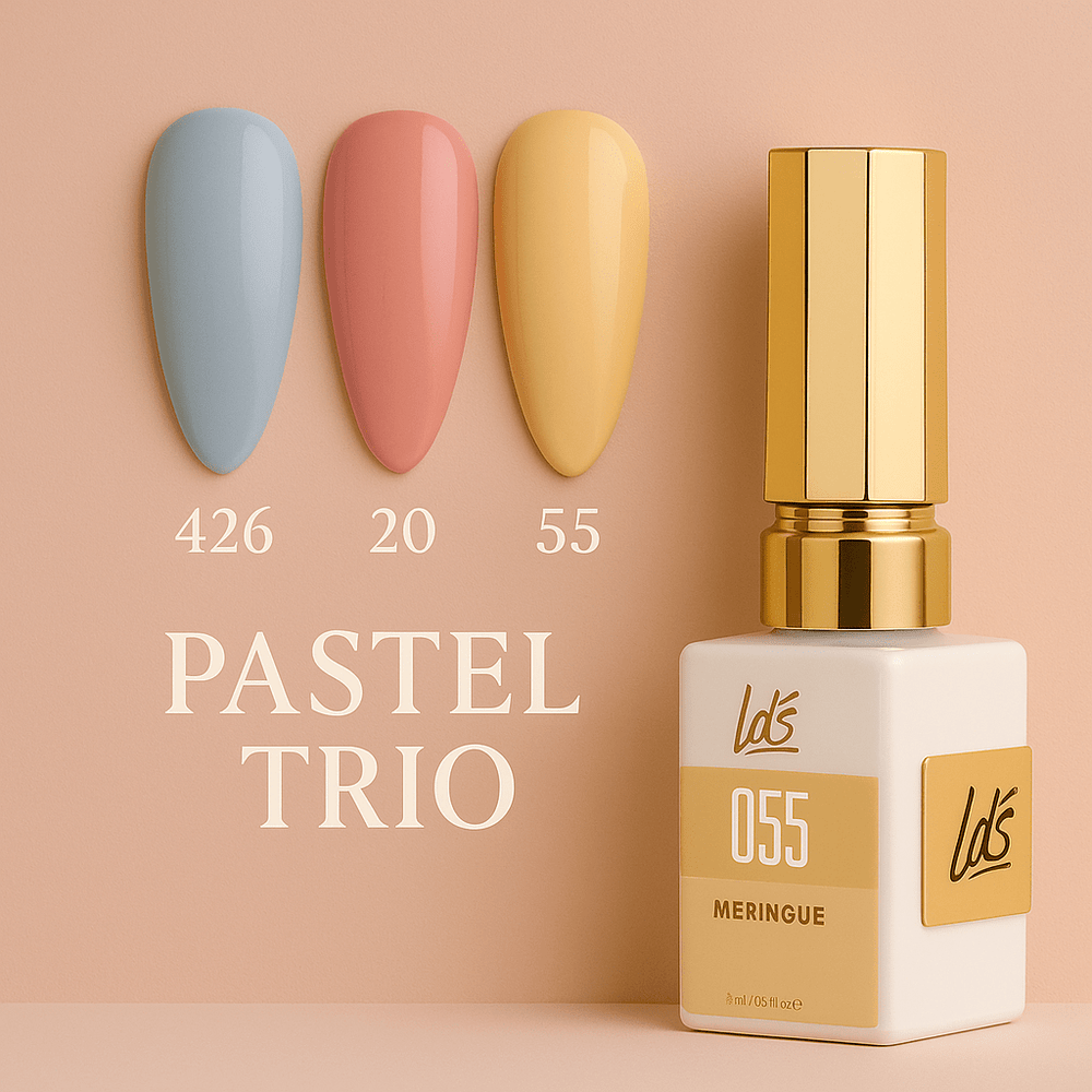 LDS Color Craze Gel Nail Polish - Set 3 Colors - Baby Shower Set - DTK Nail Supply