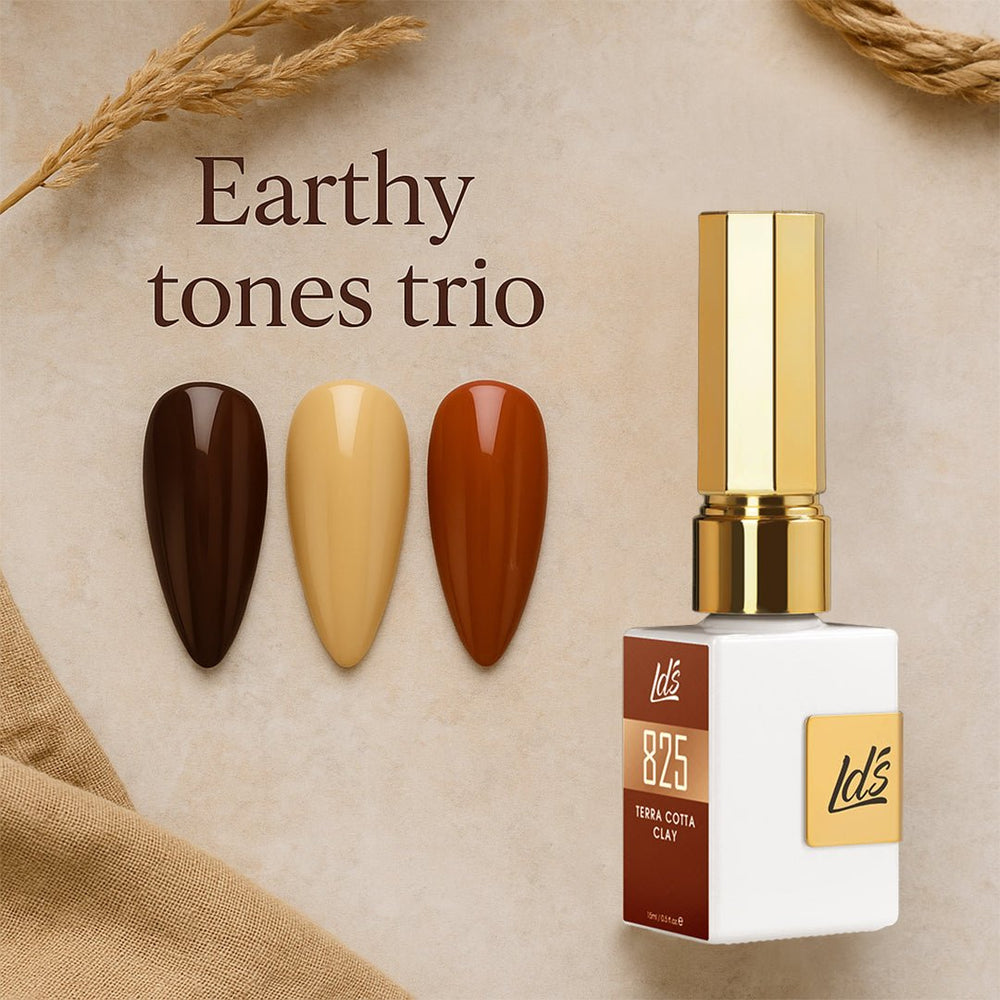 LDS Color Craze Gel Nail Polish - Set 3 Colors - Coffee Toffee Set - DTK Nail Supply