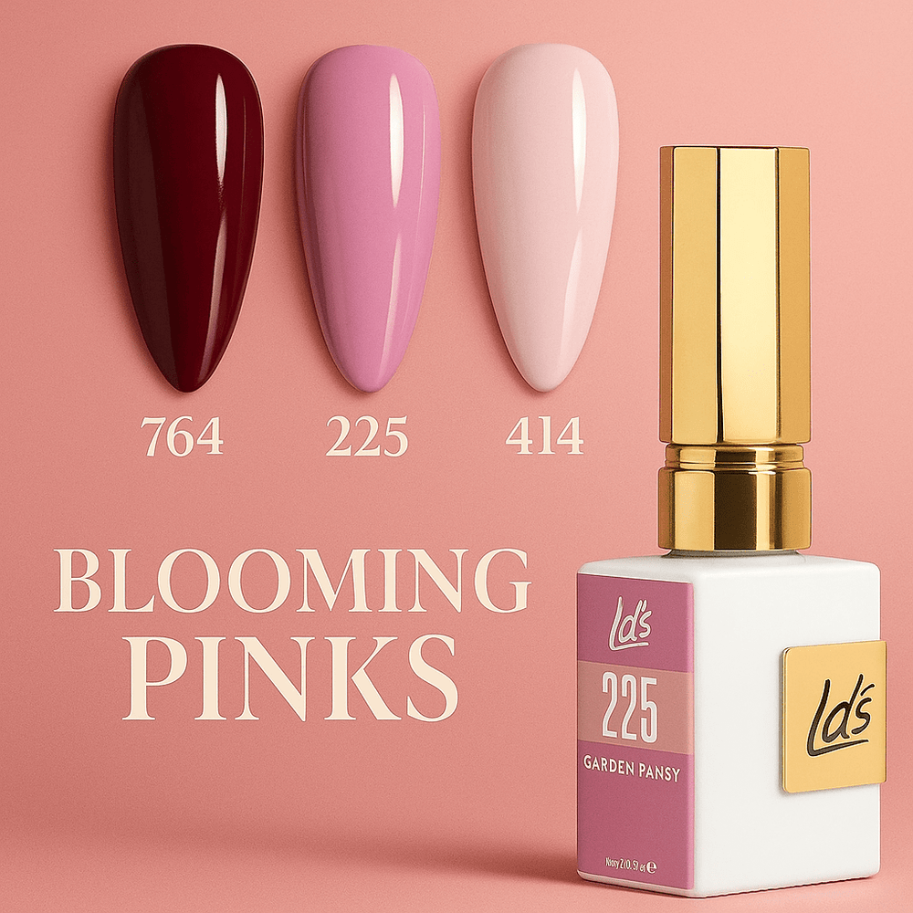 LDS Color Craze Gel Nail Polish - Set 3 Colors - Wineberry Lilac Set - DTK Nail Supply