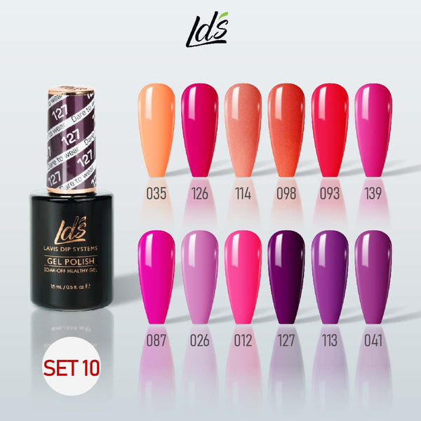 LDS Gel Color Set 10 (12 Colors) | Complete Nude & Everyday Salon Gel Collection